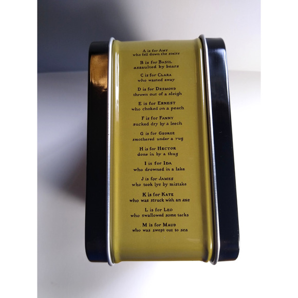 Edward Gorey The Gashlycrumb Tinies Green Metal Lunchbox Tin 2003 Gothic Spooky - Picture 8 of 11